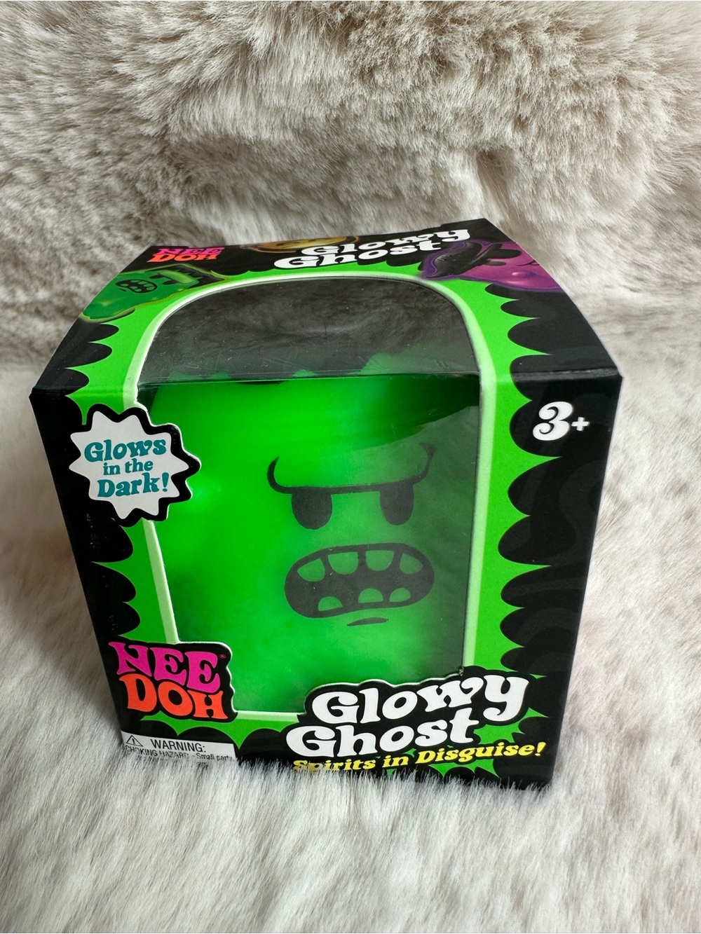 NeeDoh Glowy Ghost Kids Toy - Green (Glows in the Dark)